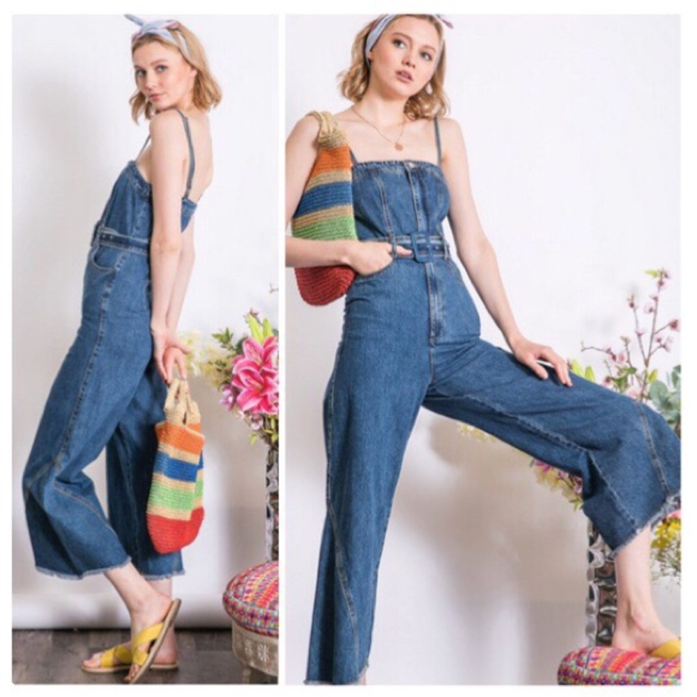 Jenna Indigo Denim Jumpsuit - Picture 7 of 7